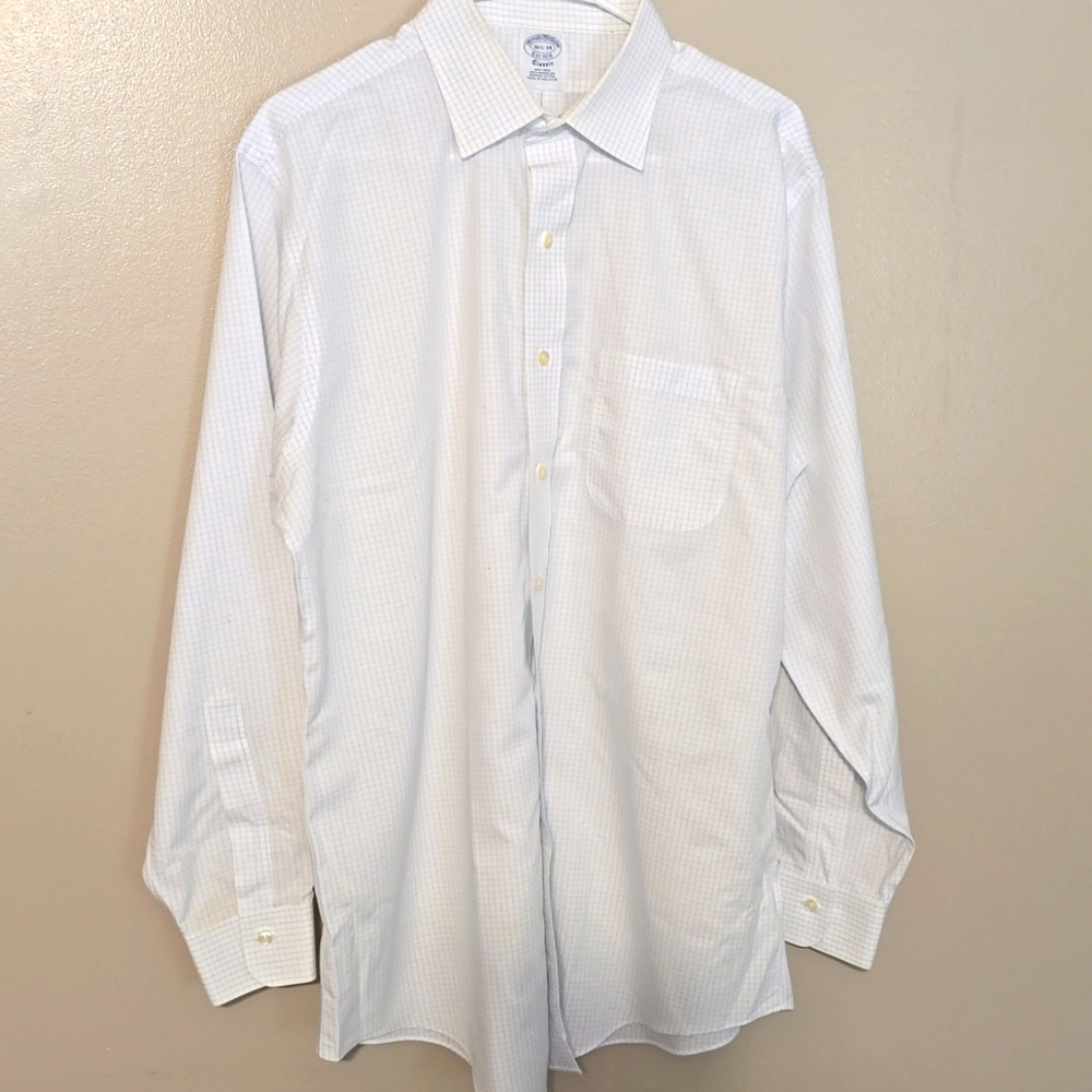 Brooks‎ Brothers Casual Longsleeve Shirt White Mens Size 16 1/ 34